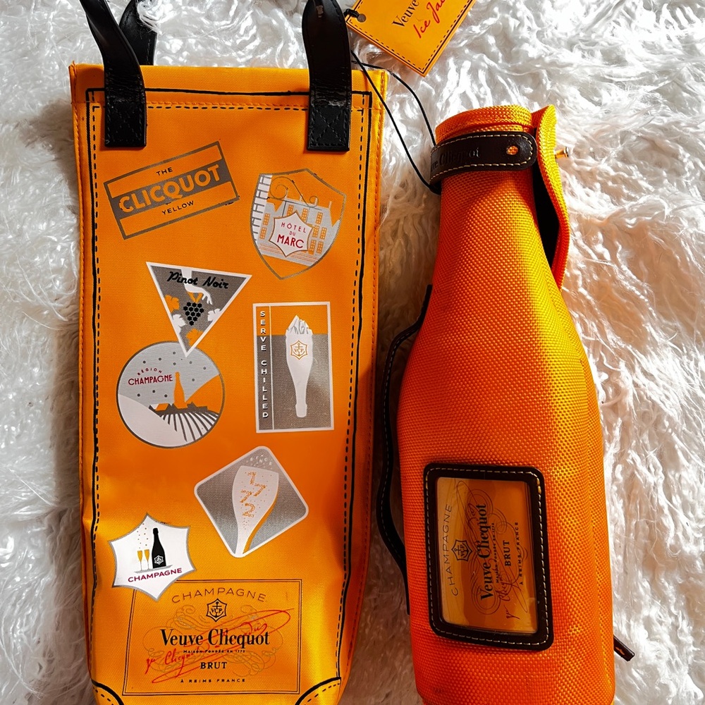 Veuve Clicquot Orange Champagne Bottle Bag Set